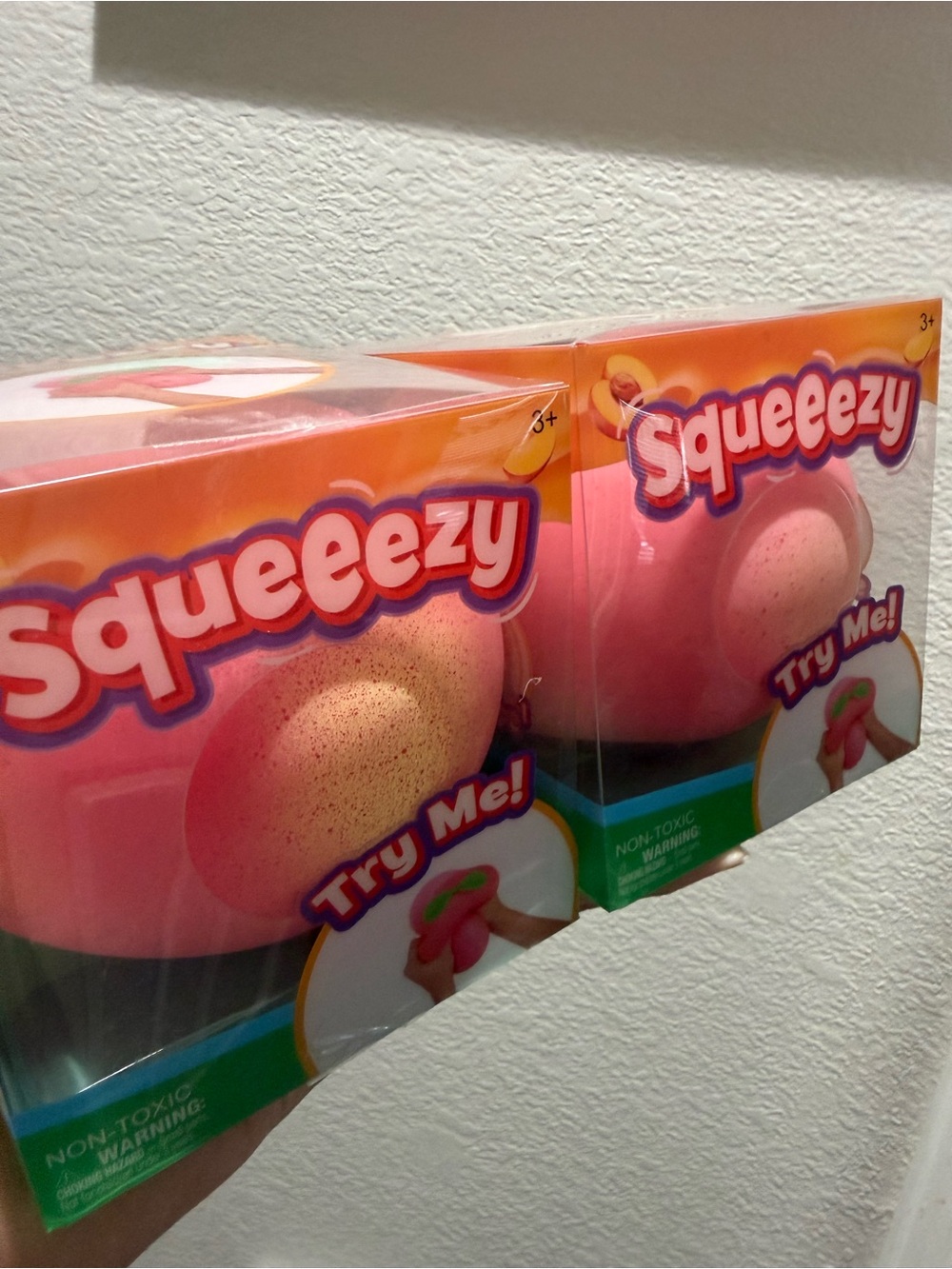 Bundle of 2 Squeezy Peach Jumbo Food Squishy. New